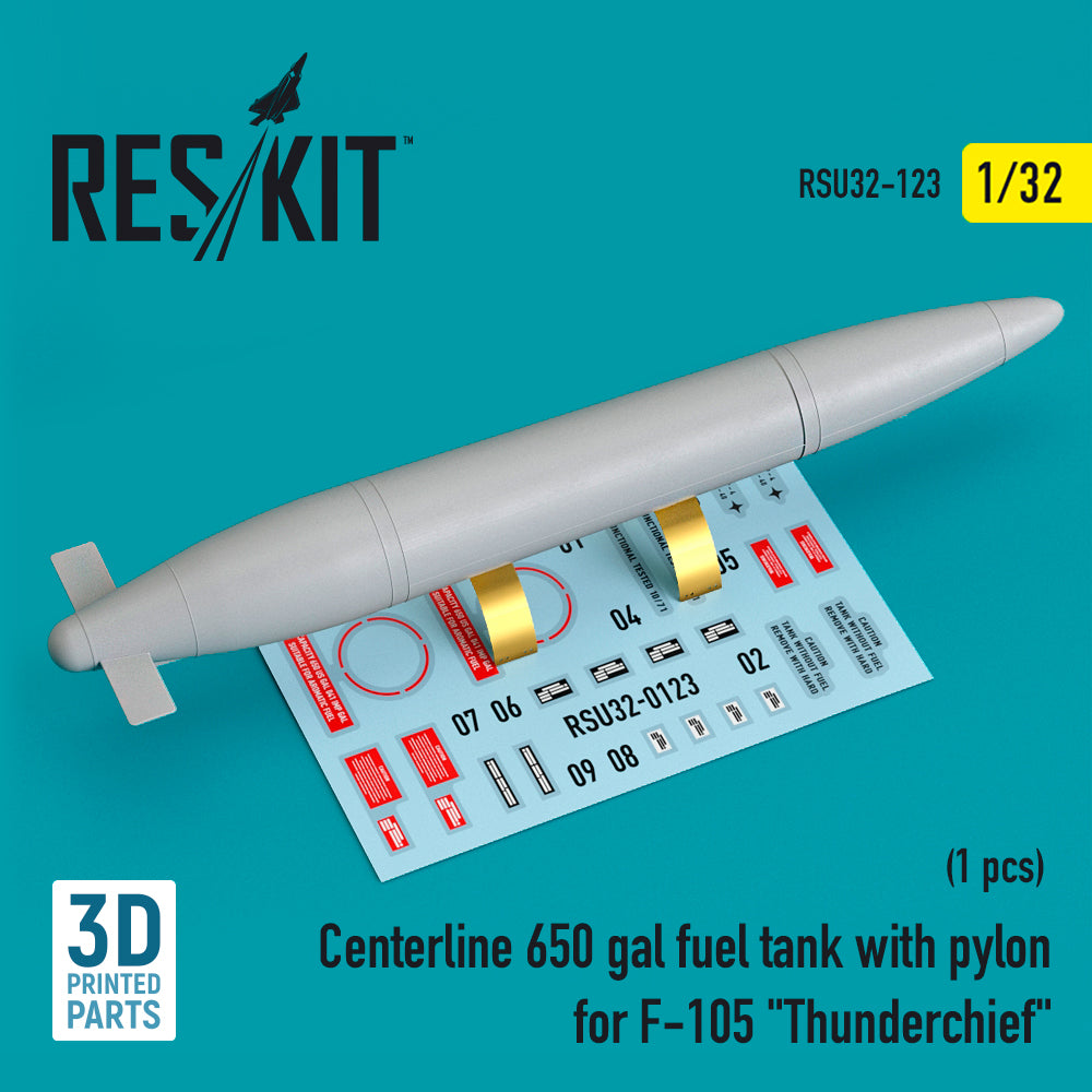 ResKit RSU32-0123 1:32 F-105D/G Thunderchief 650gal Fuel Tank (1 pc)