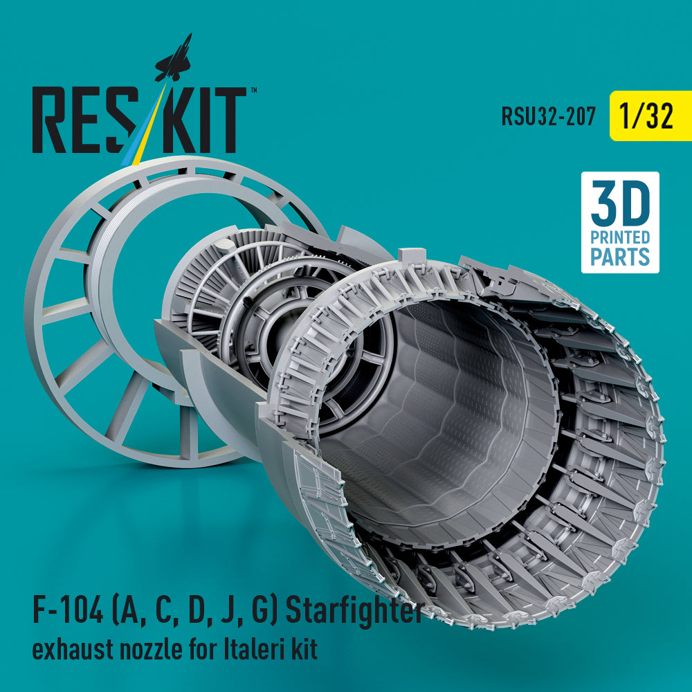 ResKit RSU32-0207 1:32 F-104 (A, C, D, J, G) Starfighter Exhaust Nozzle