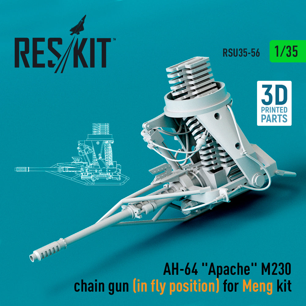 ResKit RSU35-0056 1:35 Bell/Boeing AH-64 Apache M230 chain gun