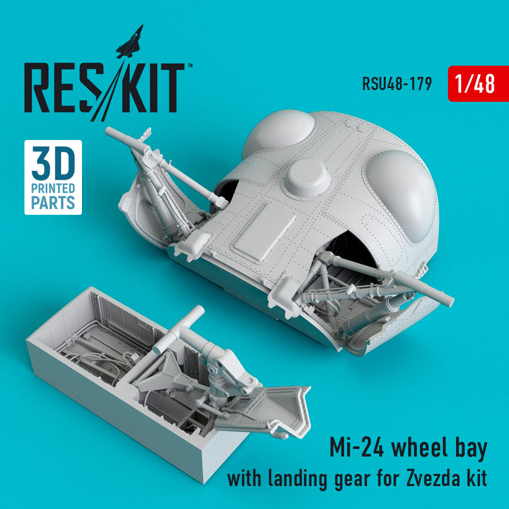 ResKit RSU48-0179 1:48 Mil Mi-24V/VP wheel bay with landing gear
