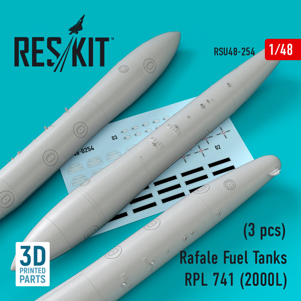 ResKit RSU48-0254 1:48 Dassault Rafale Fuel Tanks RPL 741