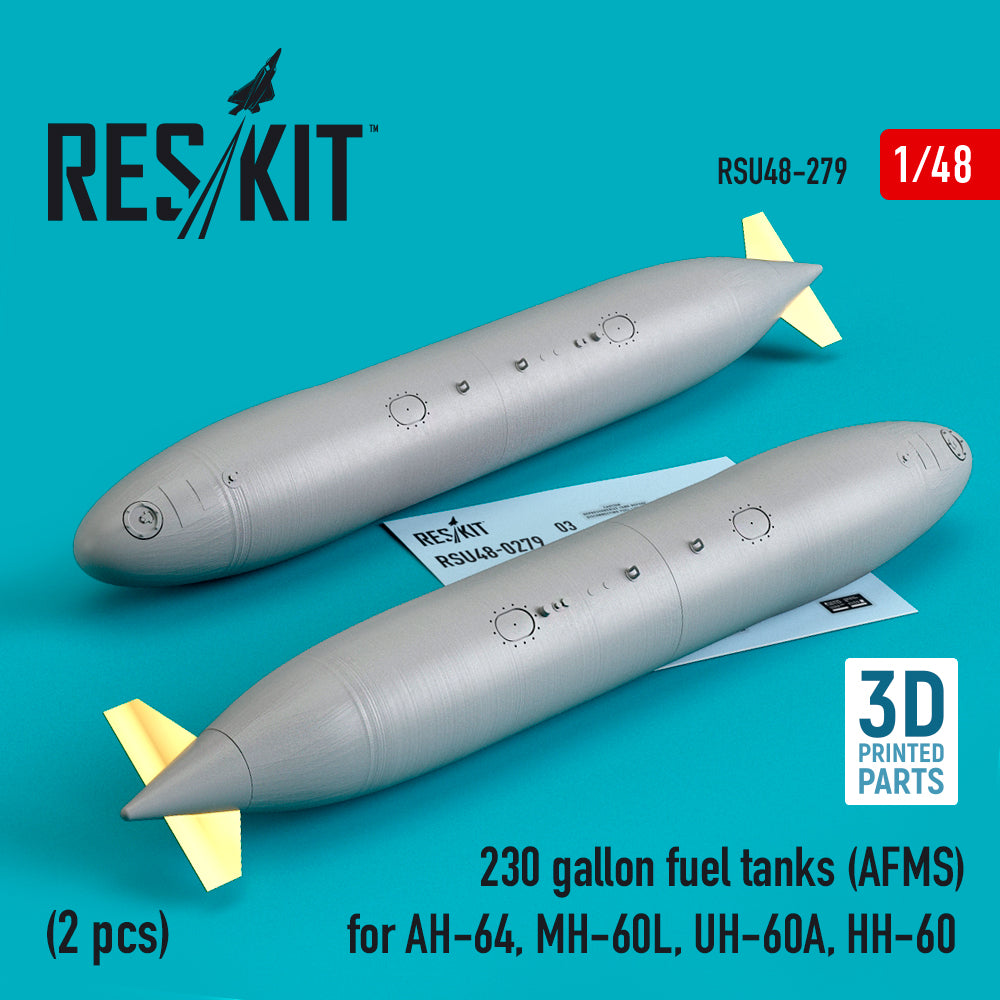 ResKit RSU48-0279 1:48 230 gallon fuel tanks