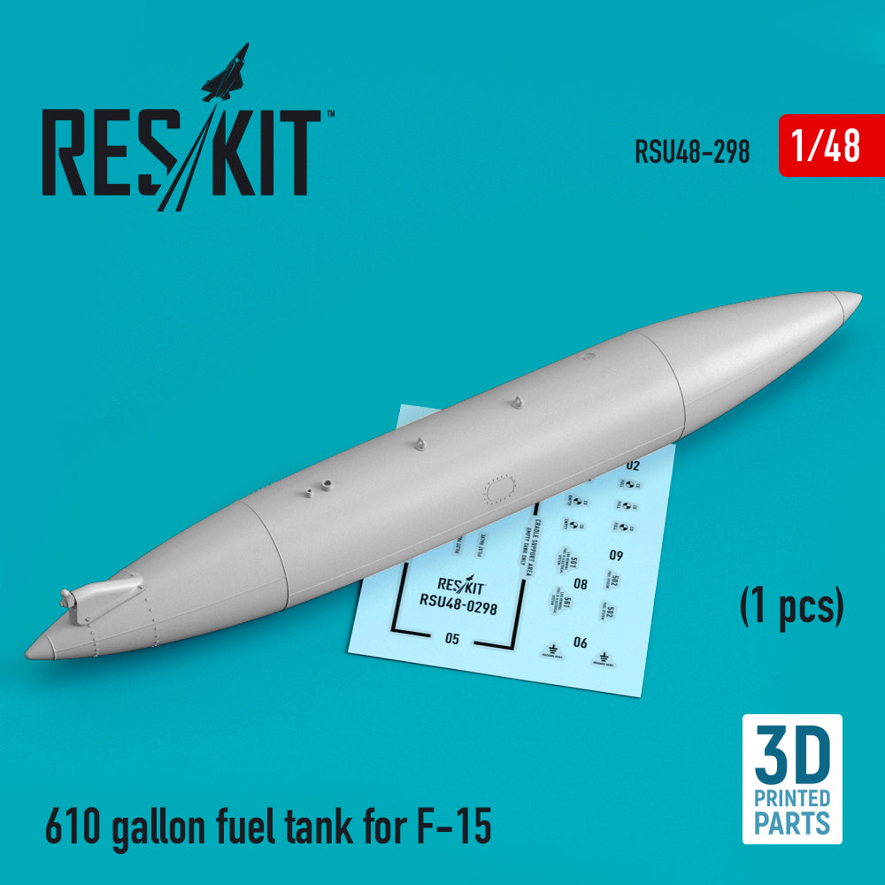 ResKit RSU48-0298 1:48 610 gallon fuel tank for McDonnell F-15E Eagle