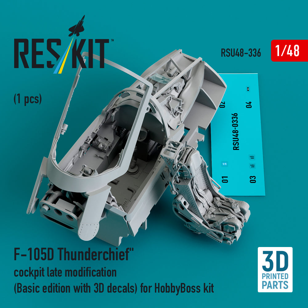 ResKit RSU48-0336 1:48 Republic F-105D Thunderchief cockpit late modification