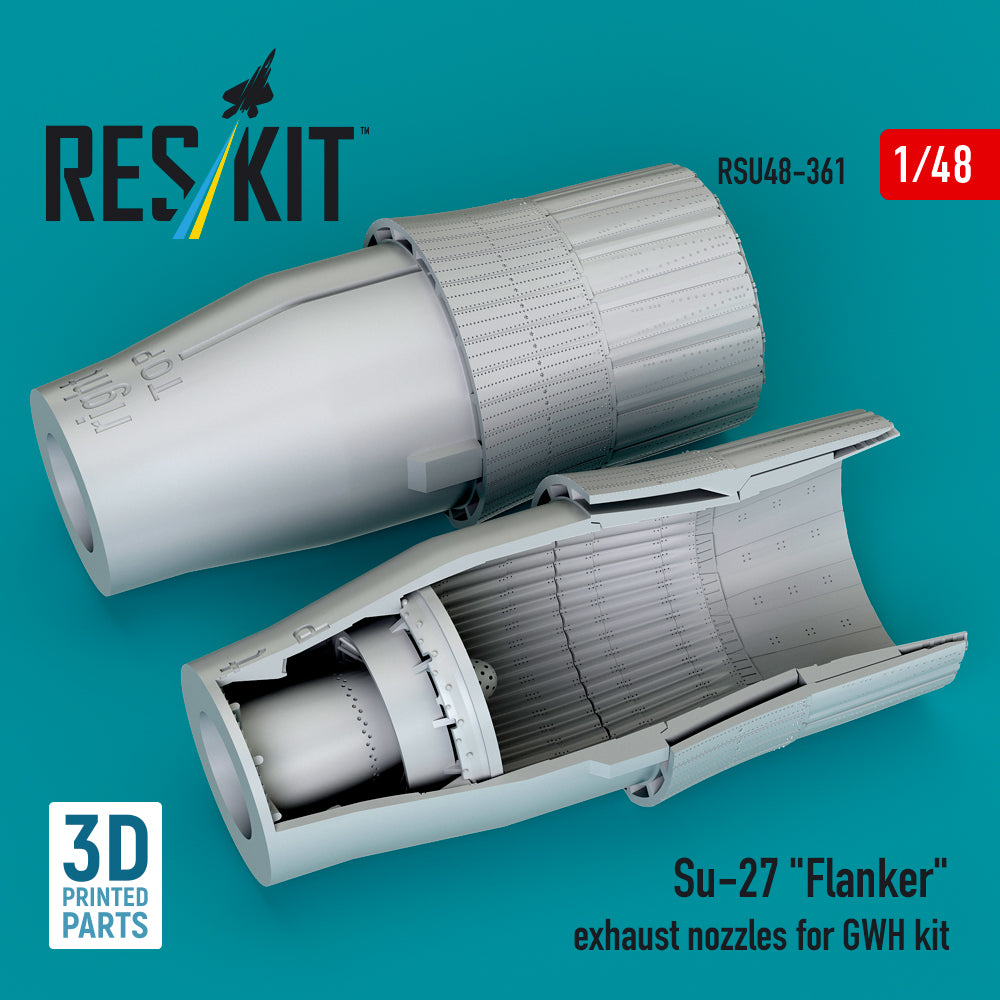 ResKit RSU48-0361 1:48 Sukhoi Su-27 Flanker exhaust nozzles
