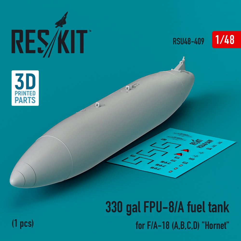 ResKit RSU48-0409 1:48 F/A-18A/B/C/D Hornet 330gal Fuel Tank