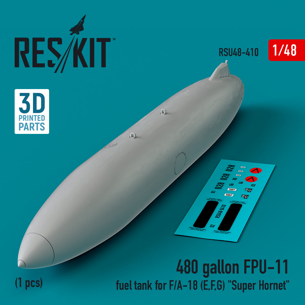 ResKit RSU48-0410 1:48 F/A-18E/F/G Super Hornet 480gal Tank
