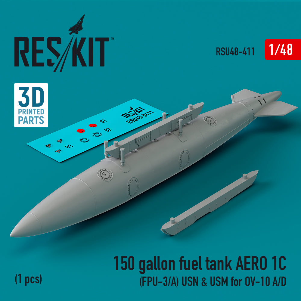 ResKit RSU48-0411 1:48 150 gallon fuel tank AERO 1C