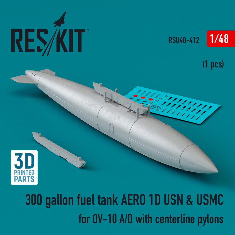 ResKit RSU48-0412 1:48 OV-10 Bronco 300gal Fuel Tank AERO 1D