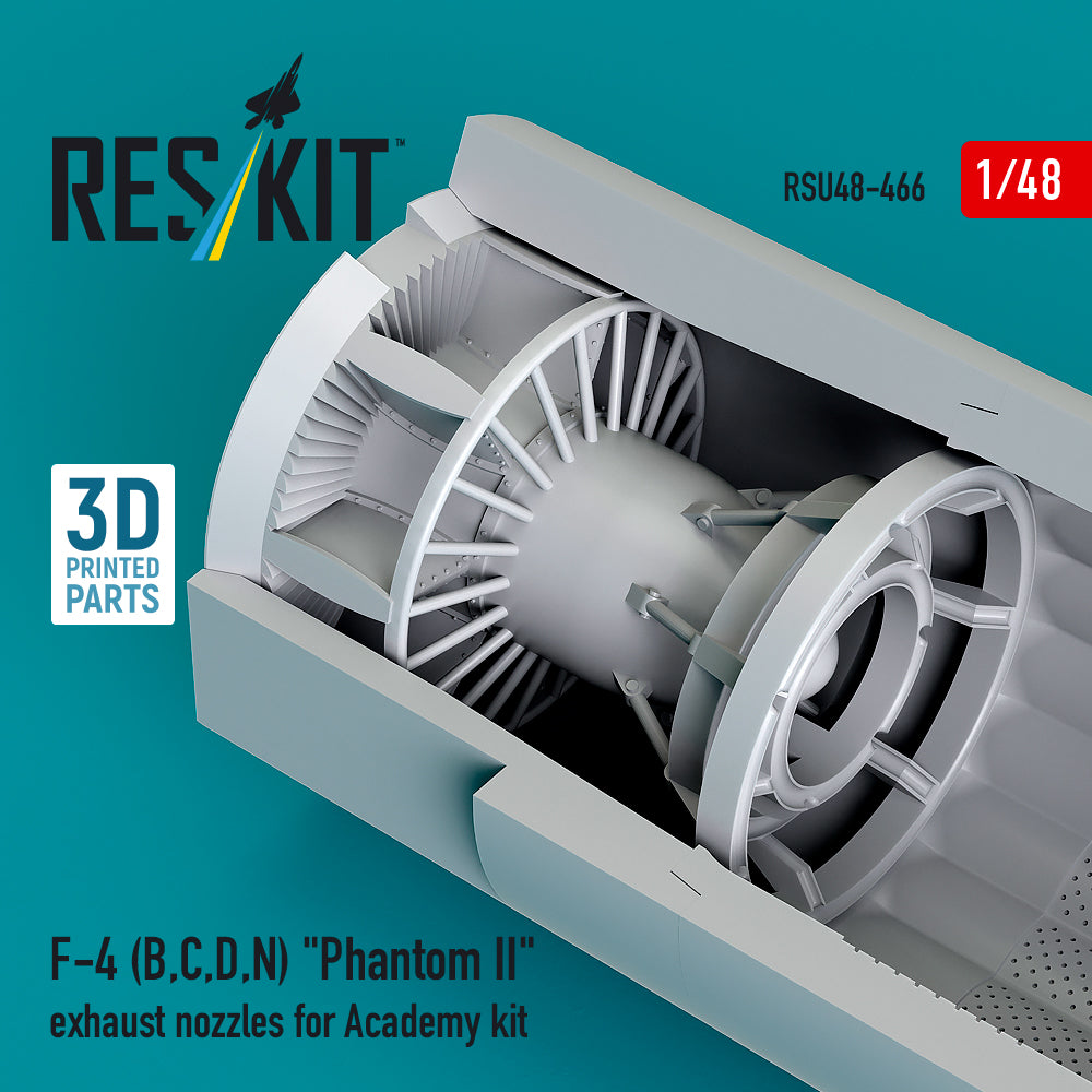ResKit RSU48-0466 1:48 F-4B, F-4C, F-4D, F-4N Phantom II exhaust nozzles