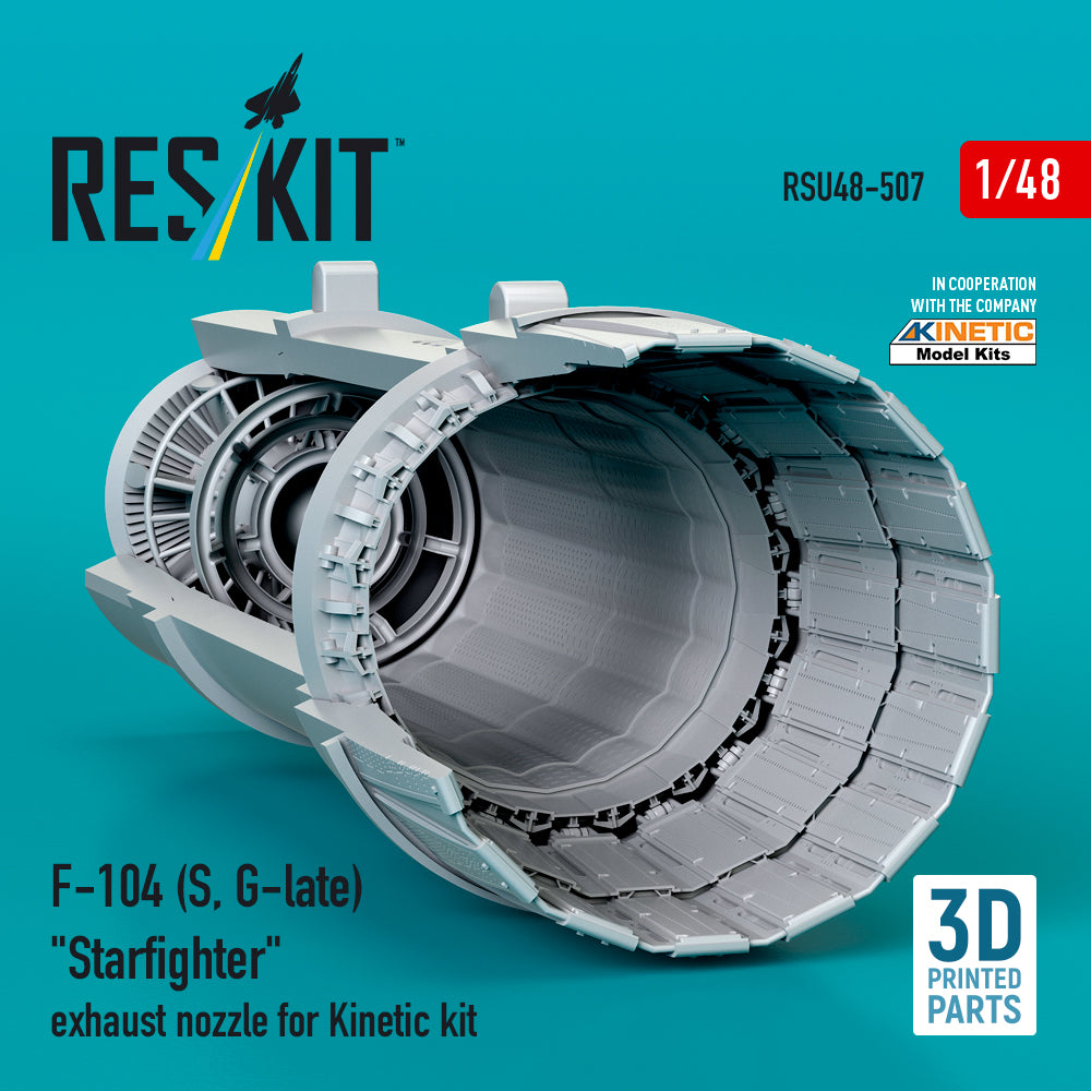 ResKit RSU48-0507 1:48 Lockheed F-104S, F-104G late) Starfighter exhaust nozzle