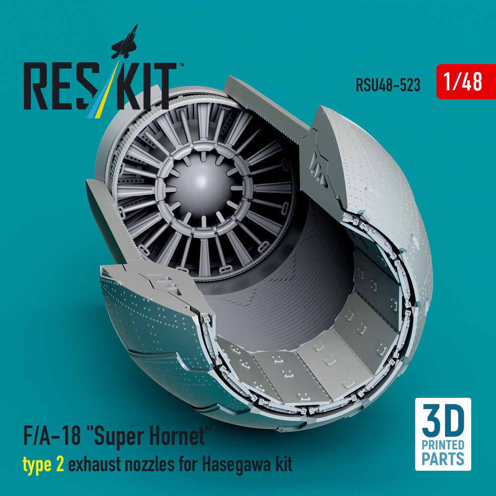 ResKit RSU48-0523 1:48 Boeing F/A-18 Super Hornet type 2 exhaust nozzles