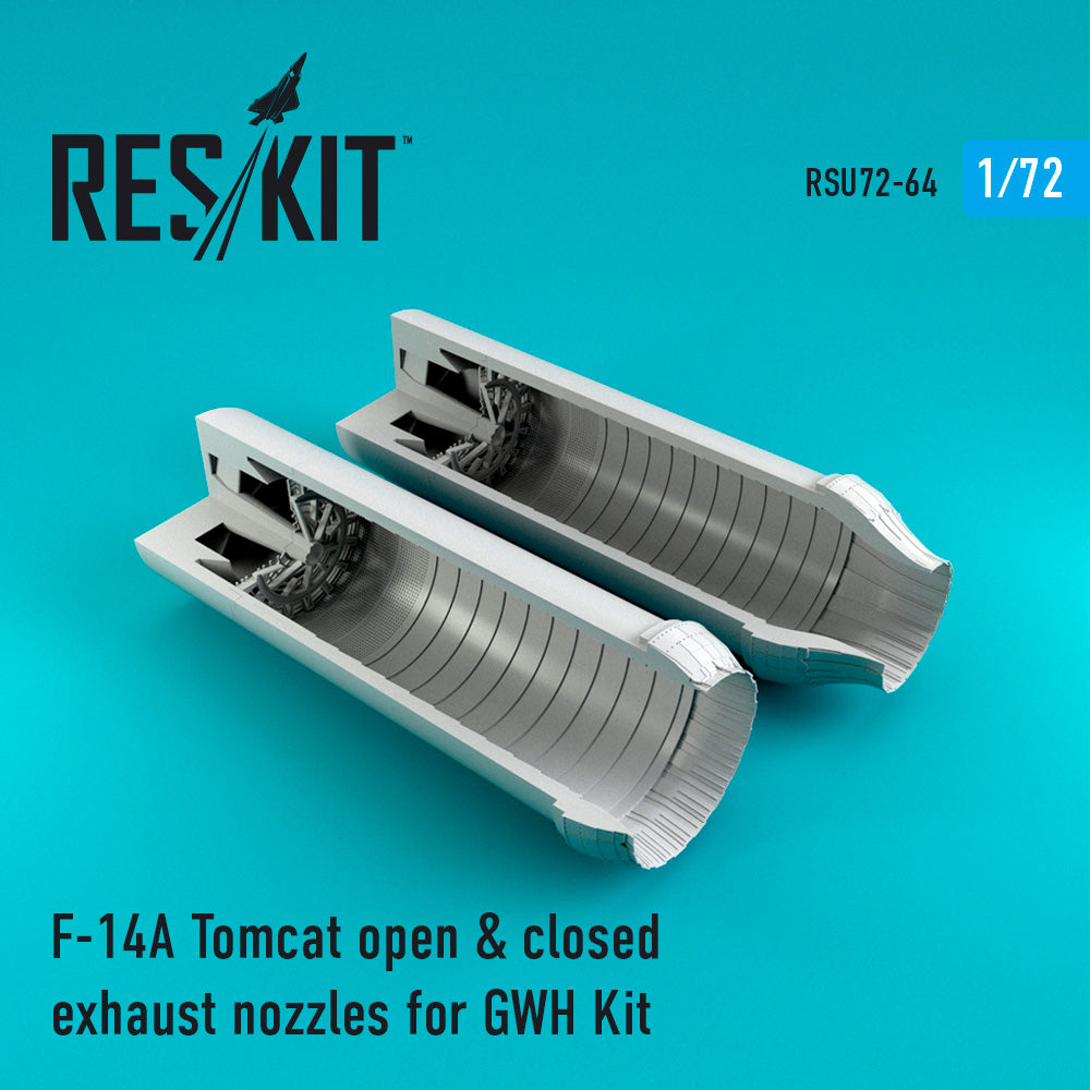 ResKit RSU72-0064 1:72 Grumman F-14A Tomcat open and closed exhaust nozzles