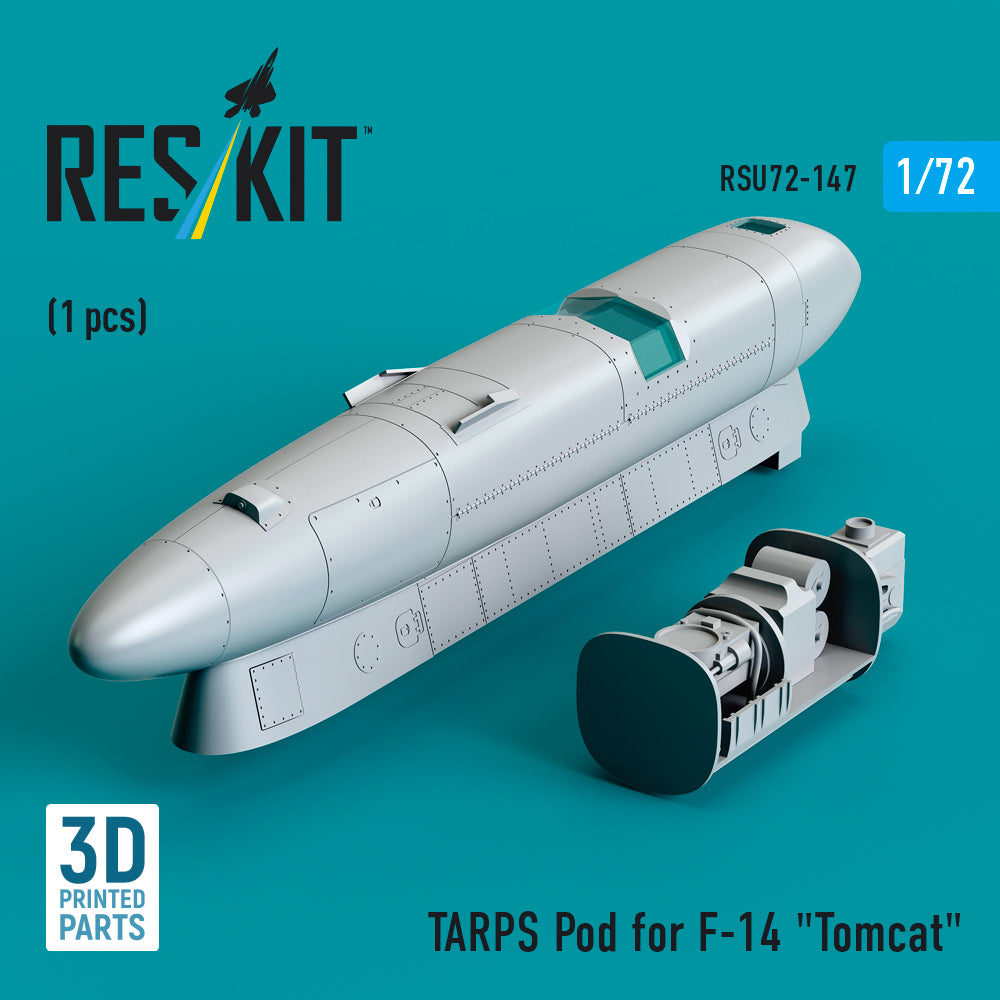 ResKit RSU72-0147 1:72 TARPS pod with decals for Grumman F-14A Tomcat