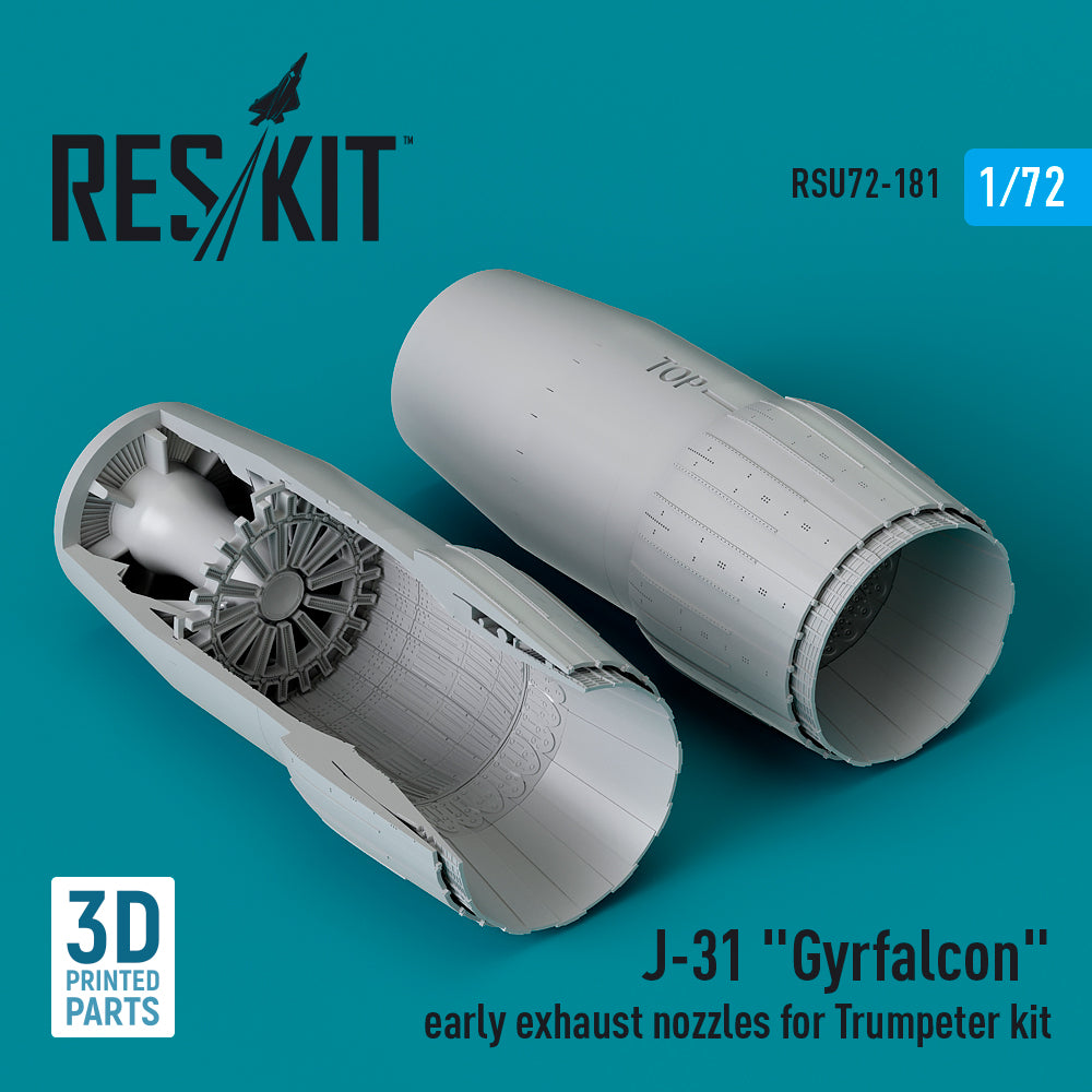 ResKit RSU72-0181 1:72 J-31 Gyrfalcon early exhaust nozzles