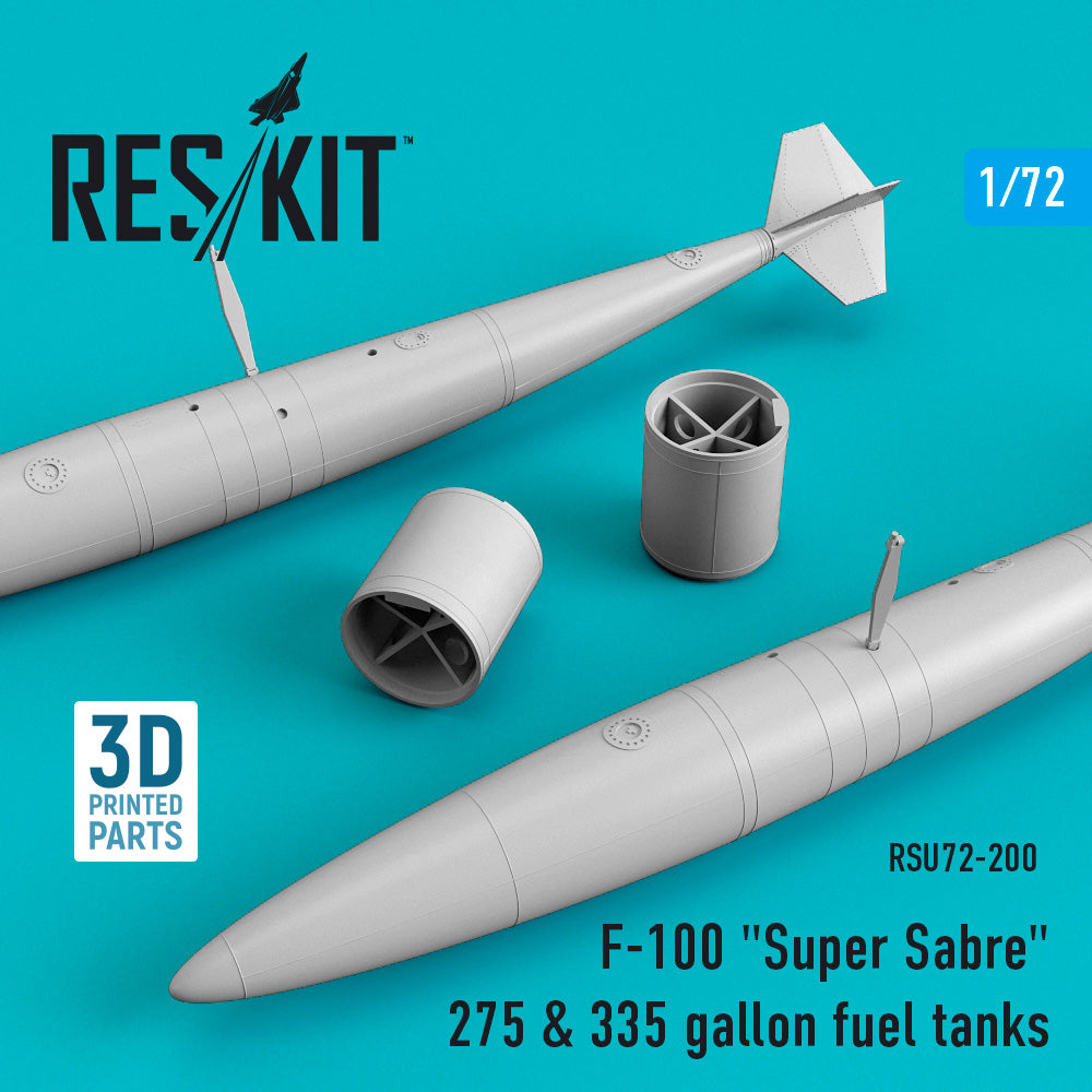 ResKit RSU72-0200 1:72 F-100D Super Sabre 275/335gal Tanks