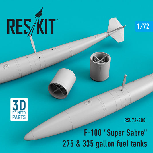 ResKit RSU72-0200 1:72 F-100D Super Sabre 275/335gal Tanks