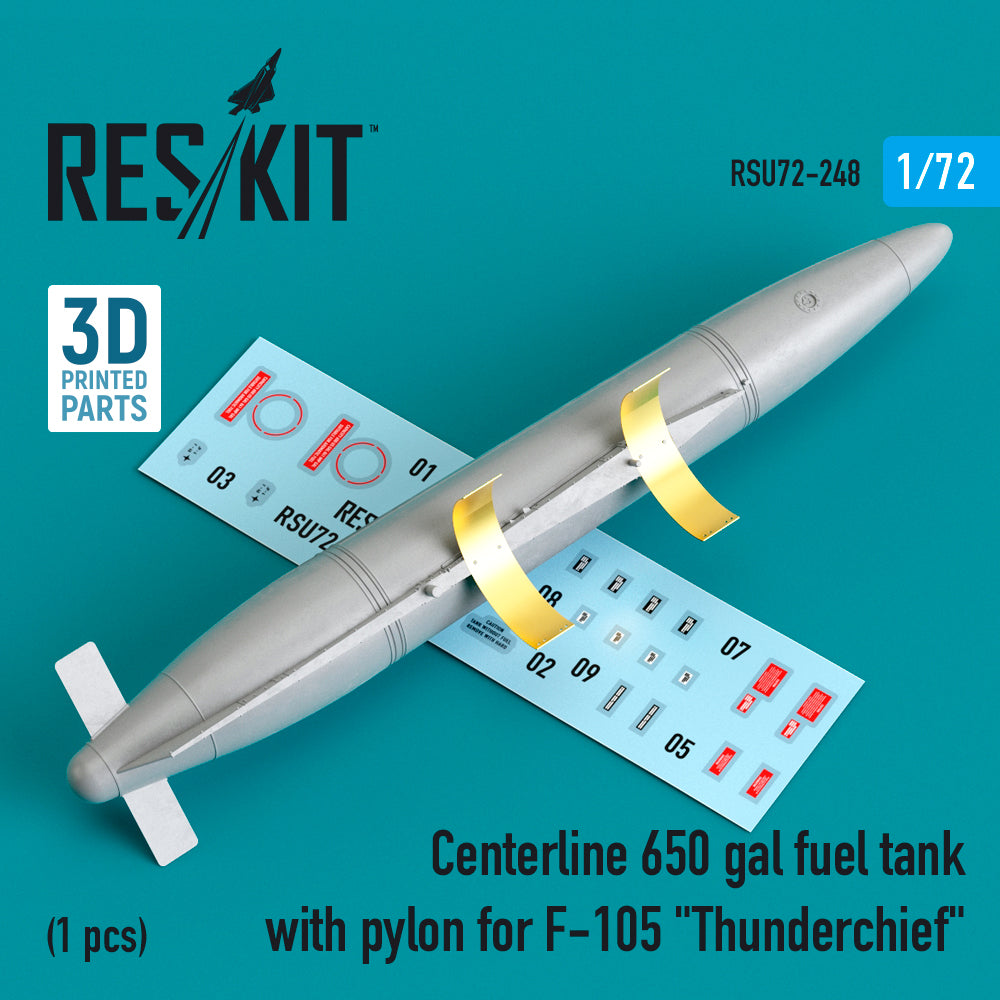ResKit RSU72-0248 1:72 F-105D/G Thunderchief 650gal Fuel Tank