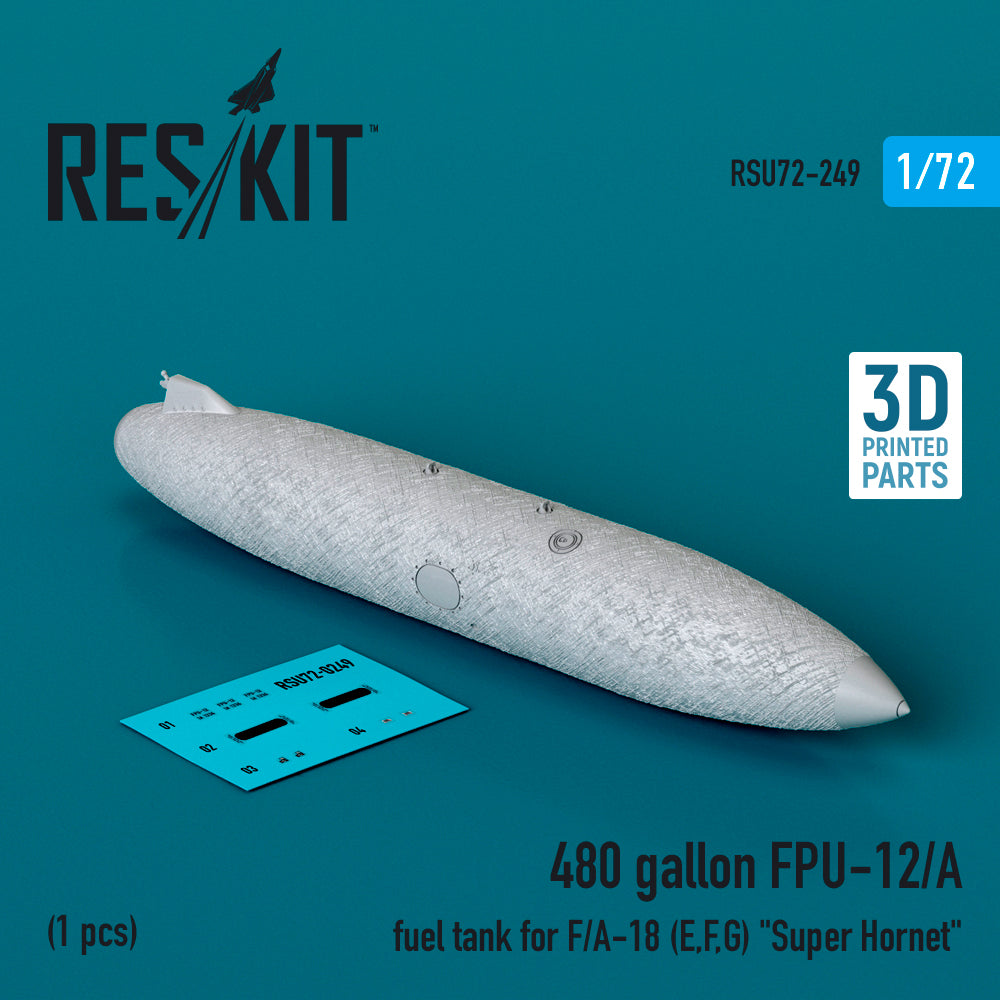 ResKit RSU72-0249 1:72 F/A-18E/F/G Super Hornet 480gal Tank