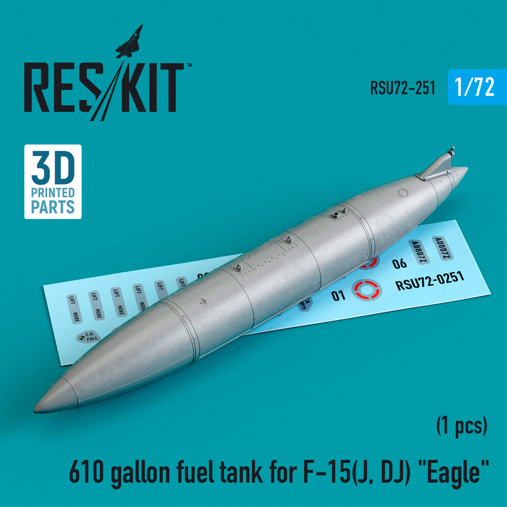 ResKit RSU72-0251 1:72 610 gallon fuel tank for McDonnell F-15