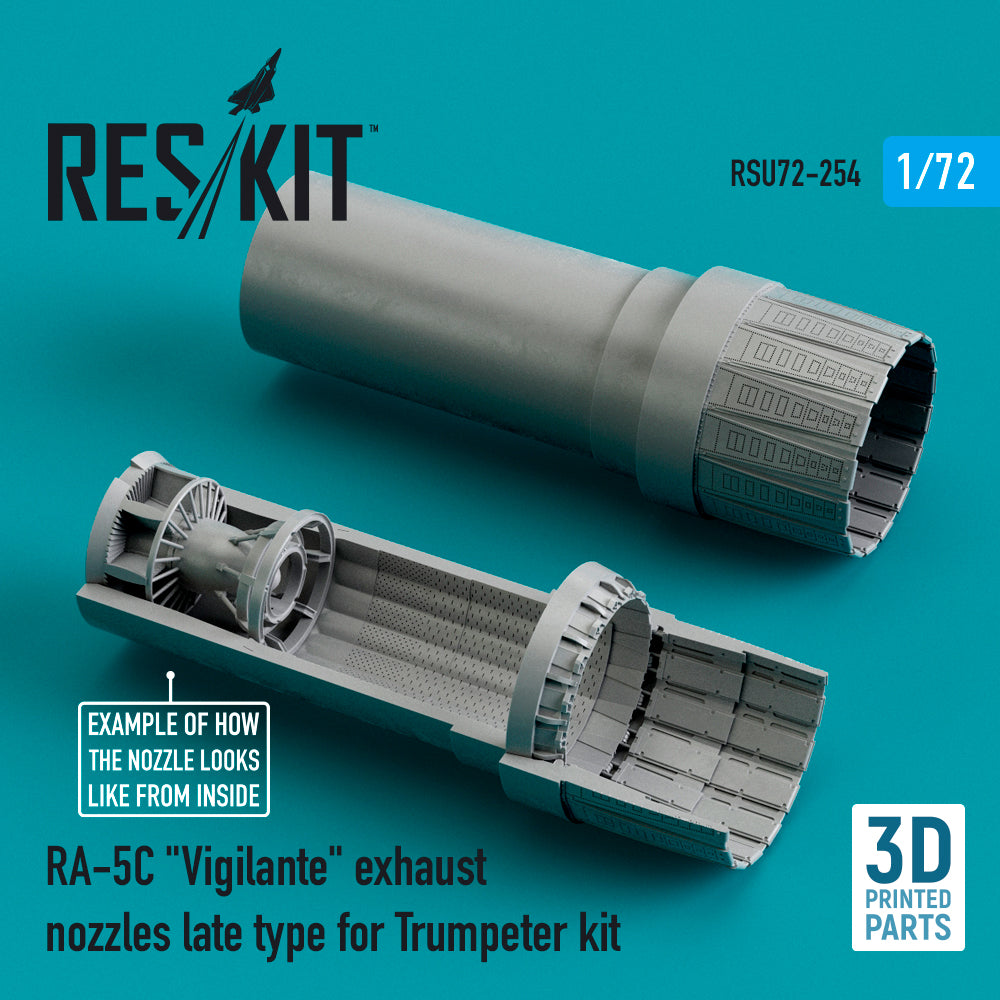 ResKit RSU72-0254 1:72 North-American RA-5C Vigilante exhaust nozzles late type