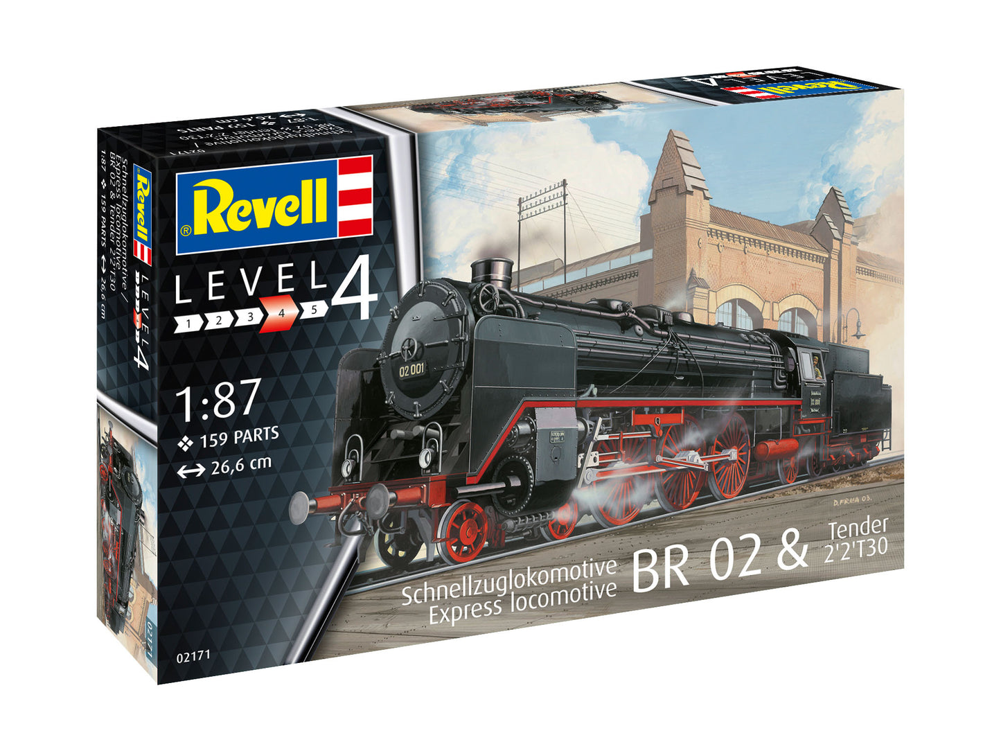Revell 2171 Express Locomotive BR 02 w/tender 1:87 Model Kit