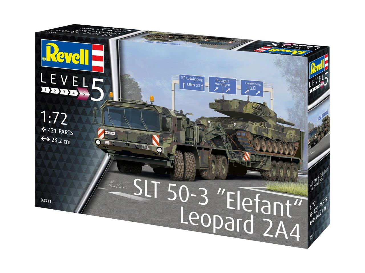 Revell 3311 SLT 50-3 'Elefant' & Leopard 2A4 1:72 Model Kit