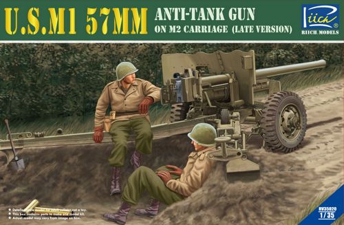 Riich Models RV35020 1:35 U.S.M1 57mm Anti-tank Gun on M2 carriage