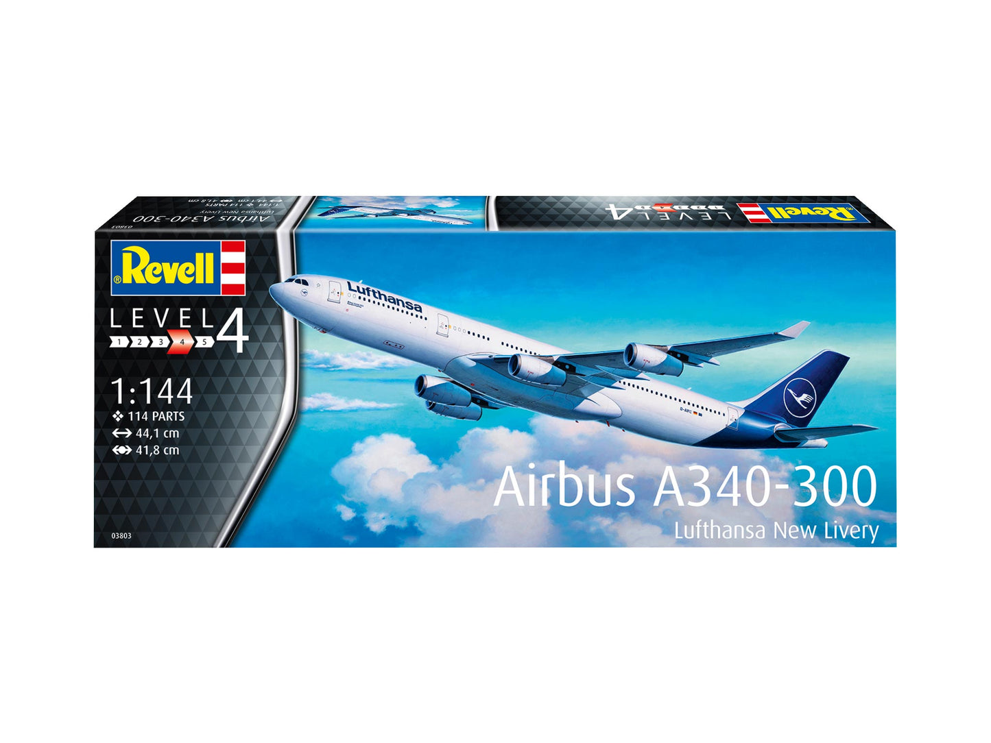 Revell 3803 Airbus A340-300 "Lufthansa" New Livery 1:144 Model Kit