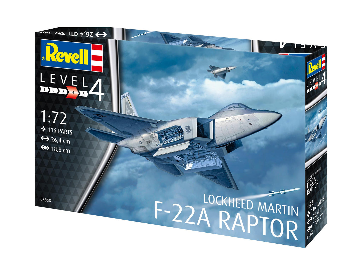 Revell 3858 Lockheed-Martin F-22A Raptor 1:72 Model Kit