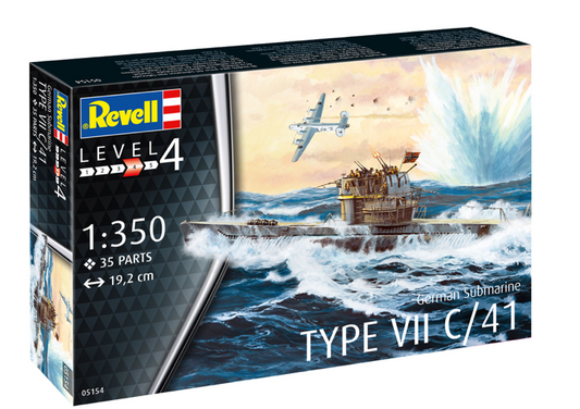 Revell 51540 German Submarine Type VIIC/41 1:350 Model Kit