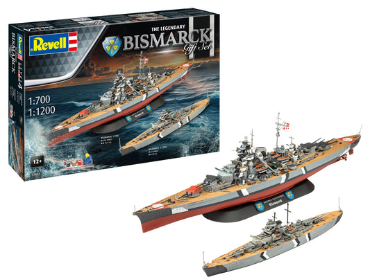 Revell 5637 Bismarck Gift Set 1:200, 1:700 Model Kit