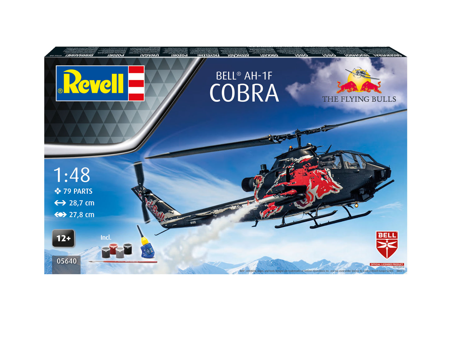 Revell 5640 Gift Set AH-1F Cobra: Flying Bulls 25th Anniversary 1:48 Model Kit