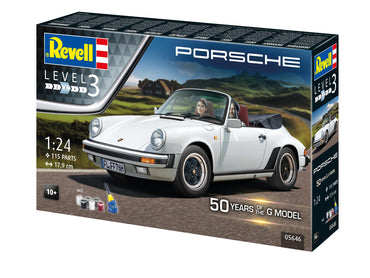 Revell 5646 Gift Set Porsche 911 G-Model Cabrio 50th Anniversary 1:24 Model Kit