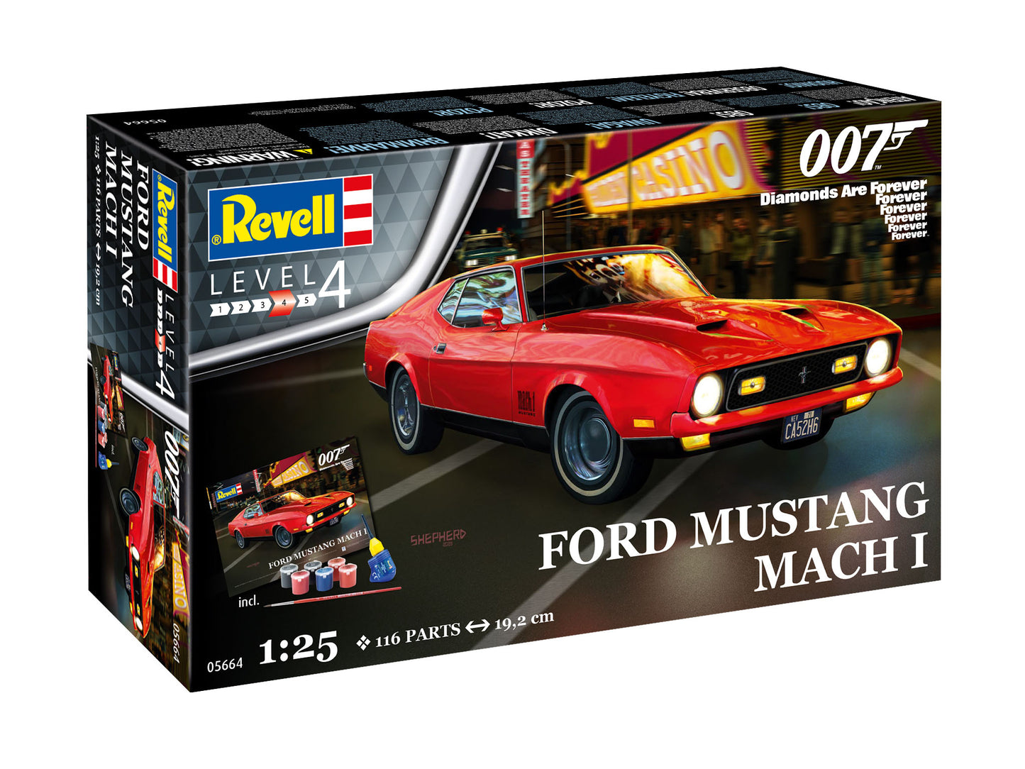 Revell 5664 James Bond Ford Mustang Mach 1 Gift Set 1:24 Model Kit