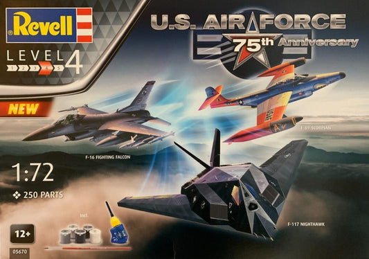 Revell 5670 USAF 75th Anniversary Gift Set F-89/F-16 1:72 Model Kit