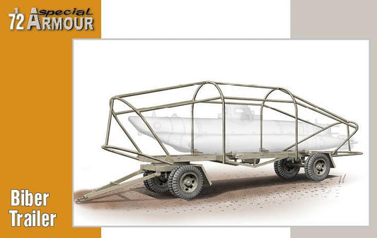 Special Armour SA72018 1:72 Trailer for the 'Biber' German Midget Submarine