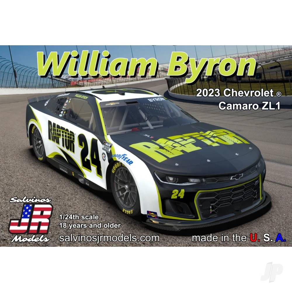 Salvinos JR Hendrick Motorsports William Byron 2023 Camaro Raptor 1:24 Model Kit