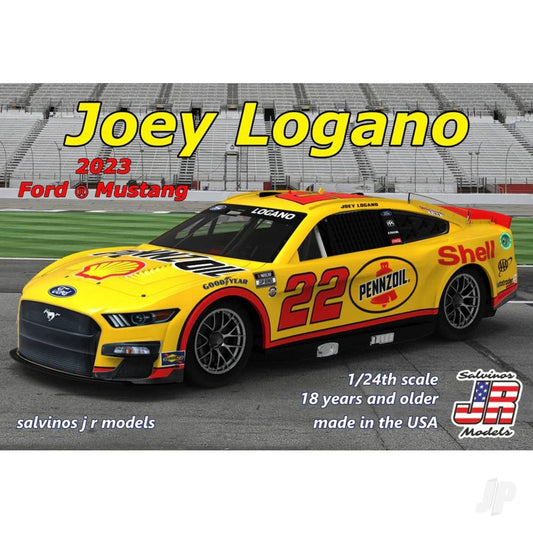 Salvinos JR Team Penske 2023 Joey Logano Ford Mustang Primary 1:24 Model Kit