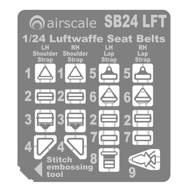 Airscale ASSB24LFT 1:24 Luftwaffe seatbelts WWII