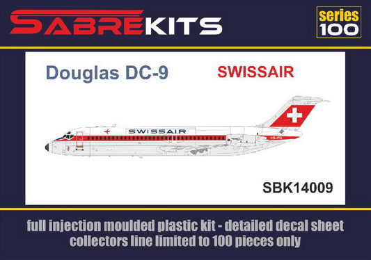 Sabre Kits SBK14009 1:144 Douglas DC-9-30 Swiss ex-Fly, new decals