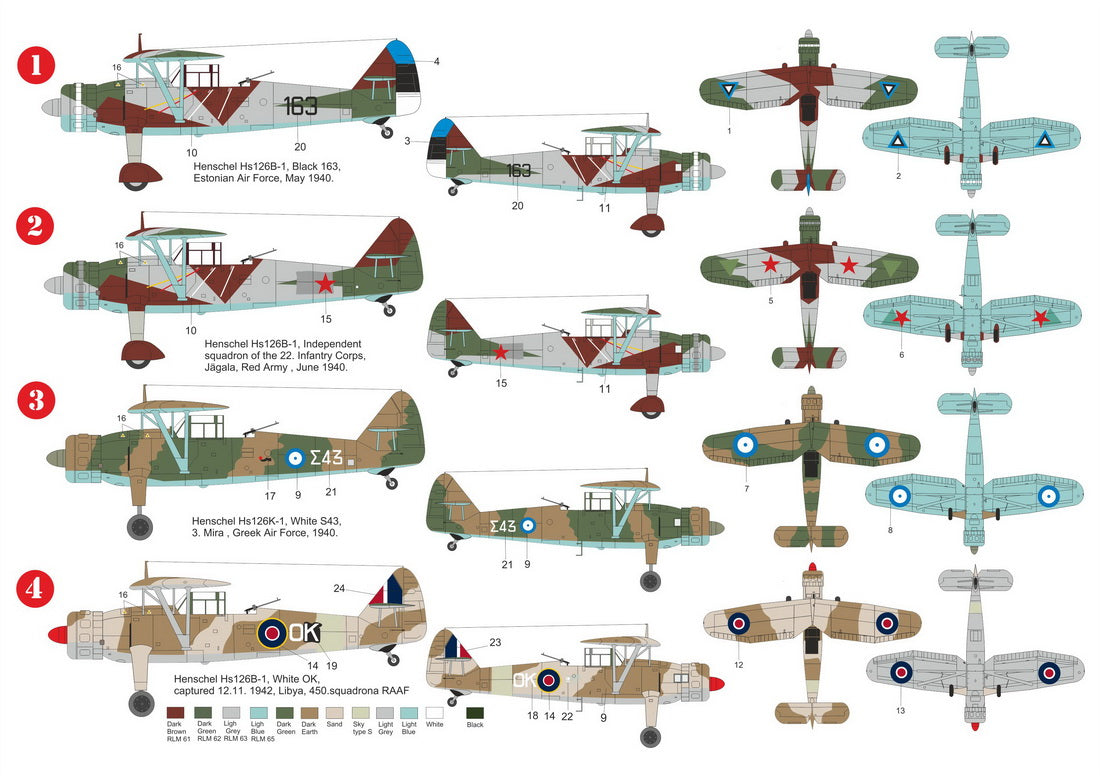 Sabre Kits SBK7013 1:72 Henschel Hs-126B-1/Hs-126K-1 'International'