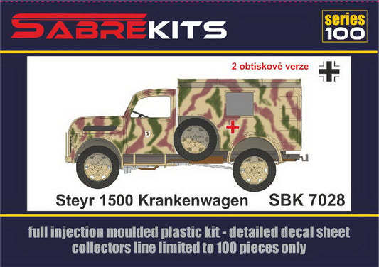 Sabre Kits SBK7028 1:72 Steyr 1500 Krankenwagen ex-Profiline, Special Hobby