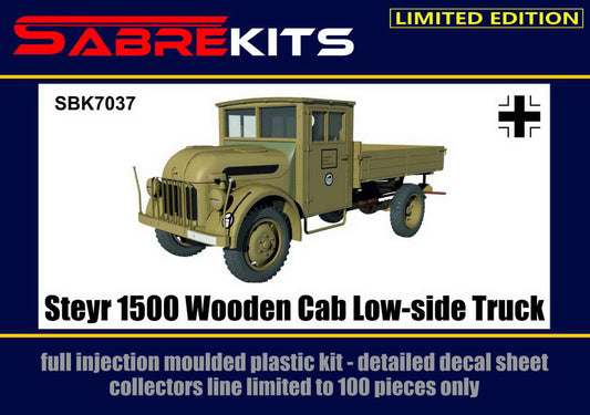 Sabre Kits SBK7037 1:72 Steyr 1500 Wooden Cab Low-side Truck