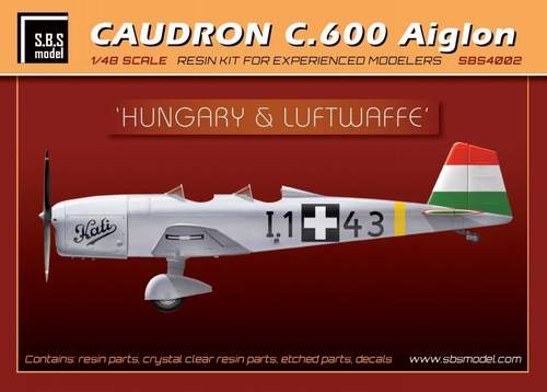 SBS Model SBSK4002 1:48 Caudron C.600 'Lufwaffe & Hungary Resin+PE+decal