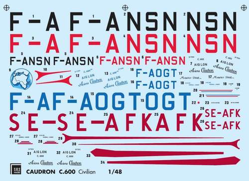 SBS Model SBSK4003 1:48 Caudron C.600 'Civilian' Resin+PE+decal