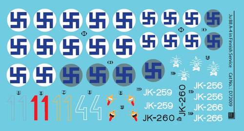 SBS Model SBSD7209D 1:72 Junkers Ju-88A-4 Finnish Air Force WWII