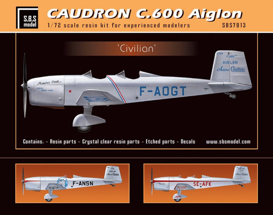 SBS Model SBSK7013 1:72 Caudron C.600 Aiglon 'Civilian'