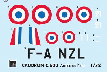 SBS Model SBSK7014 1:72 Caudron C.600 Aiglon 'Armee de l'Air full resin kit