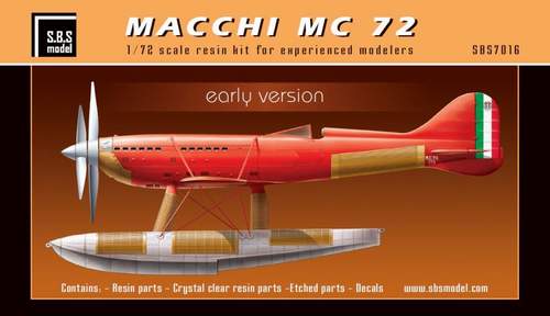 SBS Model SBSK7016 1:72 Macchi C.72 'Early Version'